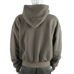 Sweat à capuche unisexe de qualité supérieure à prix réduit en coton polaire brodé épais et lourd avec capuche personnalisée pour hommes unisexe coupe ajustée - Product Image 3