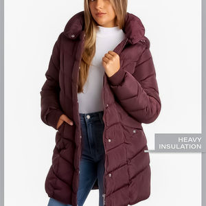 Men insulated down jacket lightweight puffer coat <b>warm</b> thick padded hooded waterproof windproof outdoor winter <b>clothing</b> - Product Image 5