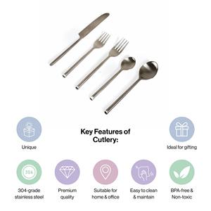 Ensemble de couverts en argent simple Vaisselle parfaite pour les avions à usage domestique et les entreprises Fabriquée à la main en Inde - Product Image 4