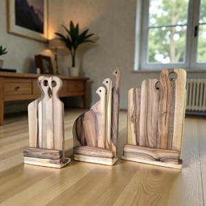 Planche à découper en bois et résine écologique faite à la main, design rectangulaire durable, passe au lave-vaisselle pour une cuisine saine - Product Image 1