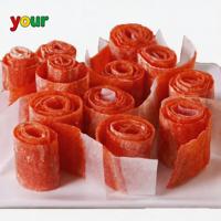Rouleaux de bonbons acidulés aux fruits personnalisés en gros, saveur fraise 100% naturelle, bonbons mous certifiés Halal, directement de l'usine