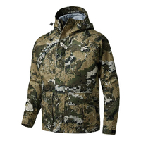 Chaqueta de caza de concha blanda personalizada de alta calidad para hombre, chaquetas de caza de invierno transpirables de lona impermeables para exteriores multicolor