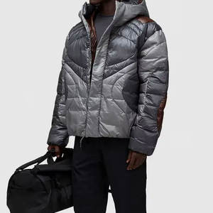 Chaqueta de Hombre de Alta Calidad, Transpirable, Talla Grande, Cortavientos, con Cremallera, Estampada, Corte Regular, Chaqueta Acolchada Suave - Product Image 2