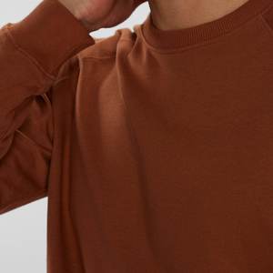 Pull-over en coton unisexe pour hommes, sweat-shirt d'hiver à col ras du cou de couleur unie, tissu polaire imprimé avec logo personnalisé, vente en gros de style décontracté - Product Image 4