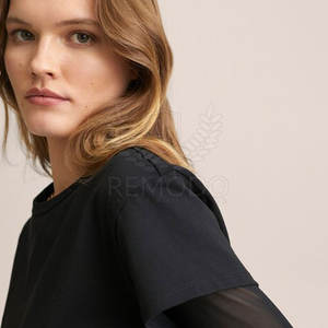 Camiseta de doble capa para mujer, ropa informal de buena calidad, camisetas de doble capa, Camiseta de algodón y poliéster para mujer, camiseta de doble capa a la venta - Product Image 4