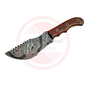 Vente chaude Couteaux De Haute Qualité Tracker Chasse Camping Couteaux avec Gaine En Cuir Couteau À Manche En Bois - Product Image 3