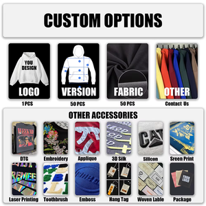 Custom Cotton Fleece <b>Hoodie</b> Fashion Printed Plain Blank Heavyweight Fleece Oversized Pullover <b>Hoodie</b> Men Winter Hoodies - Product Image 6