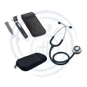 Custom סטטוסקופ Otoscope סט נירוסטה ENT למכשיר בדיקת עם סטטוסקופ כוונון מזלג מקרה