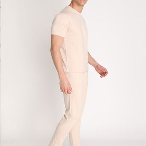 Nouveau Pakistan article de vente prix de gros hommes t-shirt et pantalon ensemble nouvelle couleur unie Design hommes t-shirt et pantalon ensemble - Product Image 5