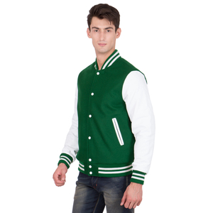 Chaquetas de parche de chenilla bordadas personalizadas de alta calidad para hombres College Varsity Letterman chaqueta de invierno al por mayor - Product Image 5