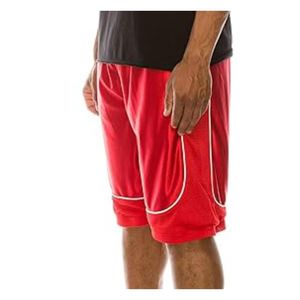 Shorts de sport respirants 100 % polyester pour hommes, personnalisables, tendance, avec empiècements en maille sur le devant, écologiques, pour la gym et l'athlétisme - Product Image 4
