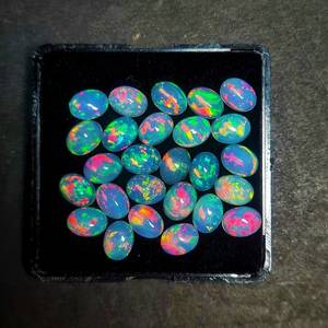 Tuyệt vời cầu vồng lửa ethiopian Opal Cabochon welo đa lửa Opal Loose đá nhiều sự lựa chọn Kích thước đá Bán buôn giá - Product Image 1