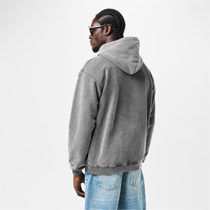 Sudadera con capucha lisa en blanco con bolsillos de canguro para hombres Sudadera con capucha ligera sin cremallera Sudadera con capucha unisex para moda callejera - Product Image 5