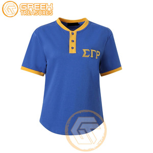 Venta al por mayor Sigma Gamma Rho Mujeres Polos Sorority Ropa Algodón Jersey Transpirable Polo Largo Mujeres Ropa Griega - Product Image 1