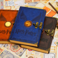 Journal en cuir gaufré Harry P avec carnet de sorts de sorcier en pierre avec serrure, journal fantastique magique, cadeau de journal Golden Snitch