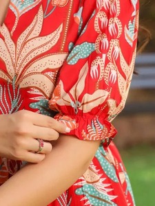 Main indienne bloc coton longue robe personnalisée mariée cadeau de mariage robe été porter imprimé floral voyage robe cadeau pour elle - Product Image 3