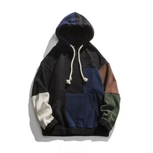 2025 hombres Casual 100% algodón Invierno Polar sólido Sudadera con capucha bordado bolsillo pulóver transpirable Streetwear bajo MOQ - Product Image 3