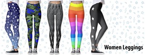 Mallas estampadas de cintura alta para mujer, pantalones de yoga y fitness personalizados para gimnasio, de Standard International - Product Image 5