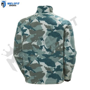 Veste d'hiver surdimensionnée pour homme en polaire polaire personnalisée avec fermeture éclair sur le devant, logo respirant, coupe-vent, écologique, style streetwear - Product Image 6