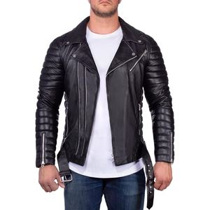 Veste de moto en cuir d'agneau véritable conçue pour les hommes exigeant des performances, un confort et un style de motard sans effort - Product Image 6