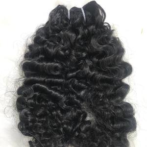 Cabello humano virgen 100% trama rizada birmana grado vietnamita A calidad 100g VQ cabello extensiones de cabello tejido Linda - Product Image 1