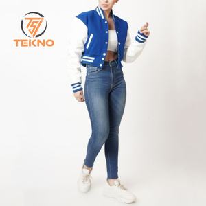 Nuevo diseño personalizado OEM al por mayor mujeres Varsity chaqueta de cuero personalizado pesado chaqueta de cuero con colores personalizados - Product Image 4