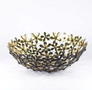 Tazón Redondo de Metal para Servir con Base Dorada, Precio al por Mayor, Más Vendido, Centro de Mesa, Tazón para Ensaladas - Product Image 4