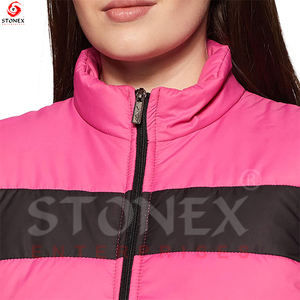 เสื้อกั๊กขนปุยสีชมพูสำหรับผู้หญิงเสื้อกั๊กแบบมีสไตล์ทนทานออกแบบได้ตามที่ต้องการ - Product Image 5