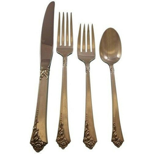 Top Quality Custom Wedding Dinner Brass Matte <b>Silver</b> Luxury Cutlery Set for Hotels Parties - Product Image 2