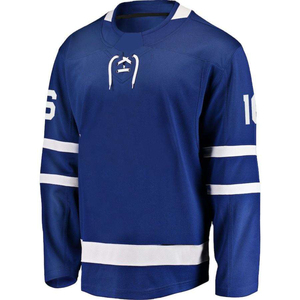 High Quality Unisex Heat-Transfer Printed 100% Polyester Ice Hockey Jersey Breathable Mesh Moisture-Wicking Custom Embroidered - Product Image 1