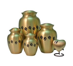 Brass Cremation Pet <b>Urn</b> Set Of 2 Size: 6" 8" Black with Golden <b>Cat</b> Face Engraved With High Quality - Product Image 5