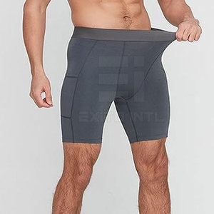 Shorts de compression pour hommes en tissu à séchage rapide sur mesure, respirants, pour la gym, le fitness et l'entraînement - Product Image 6