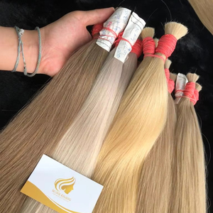 Vente d'usine de 100% cheveux humains Remy Indian Temple Blonde #60 Prix de gros Livraison gratuite pour les commandes de 100kg Offre à durée limitée - Product Image 1