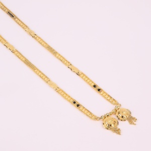 Women's Traditional Gold-Plated Mangalsutra Jewelry Copper Brass Chapado with Oro Laminado for <b>Wedding</b> Season <b>Gift</b> - Product Image 2