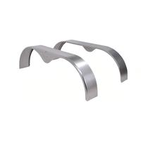 Garde-boue en acier pour semi-remorque de camion, personnalisation en gros, garde-boue de camion à essieu simple, garde-boue de camion rond avec plaque arrière soudée