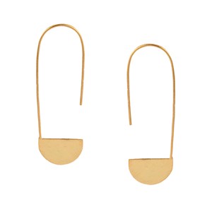 Assez exclusif plaqué or laiton forme géométrique Clip crochet boucles d'oreilles en gros bijoux pour les occasions de fête cadeau - Product Image 3