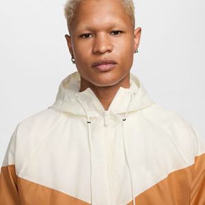 Veste coupe-vent de couleur marron beige pour hommes, veste en tissu respirant, col montant surdimensionné, coupe-vent à séchage rapide, vente en gros - Product Image 3