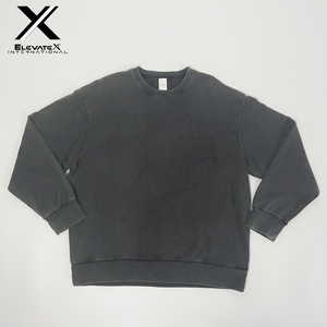 Pull-over décontracté d'hiver pour homme en molleton 100% coton, coupe classique, doublure thermique personnalisée, imprimé design écologique, couleur unie - Product Image 4