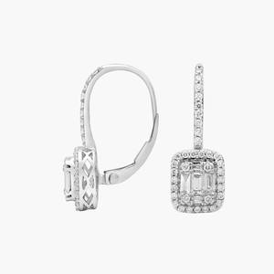 Elégant éblouissant Moissanite 925 Sterling Silver Brilliant Cut Dangle Drop Boucles d'oreilles Femmes Tendance Fine Jewelry Bridal Engagement - Product Image 3