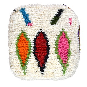 Puf Marroquí Bohemio Hecho a Mano, Cojín Otomano de Algodón, Alfombra con Diseño Floral Geométrico Abstracto, Asiento de Piso, para Bodas, Día de la Madre, Hogar - Product Image 3