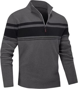 Pull en maille décontracté pour homme W9592Y Knzhee Industry, anti-rides, anti-bouloches, respirant, fin, 100% coton, ample, hiver - Product Image 3