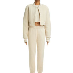 Veste universitaire recadrée personnalisée veste Letterman respirante de style collège veste universitaire de basket-ball pour femmes vente en gros - Product Image 6