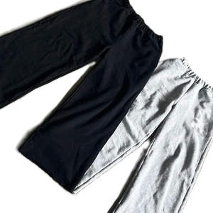 Pantalons de survêtement unis à la vente chaude, personnalisables, en coton lourd à 100%, taille élastique, surdimensionnés, larges, pour hommes - Product Image 4