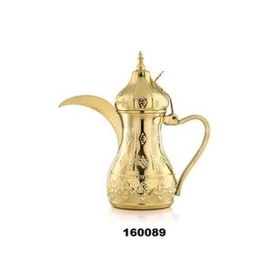 Tetera plateada de acero inoxidable con tapa y tetera pulida brillante para servir té para mesa de centro y decoración de mesa - Product Image 2