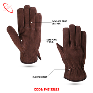 High Quality Cowhide Split Leather <b>Driver</b> <b>Gloves</b> With Maximum Protection Keystone Thumb Styled Unlined Schutzhandschuhe - Product Image 2