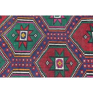 Alfombra vintage, pequeña, de 2.2x3.6 pies, alfombra Kilim roja con lunares - Product Image 5