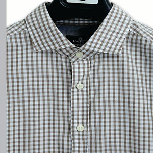 1 Uds logotipo personalizado nuevas camisas de manga larga de poliéster italiano para hombres camisas casuales de corte regular para hombres de manga larga - Product Image 5
