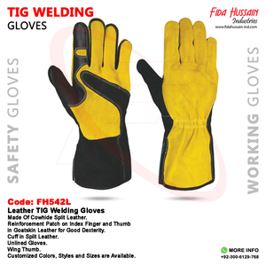 Leather Hot Selling 2025 Unlined Cow Split Leather Gloves Heavy Duty Industrial Work Safety Gloves Hand <b>Arm</b> Protection - Product Image 6