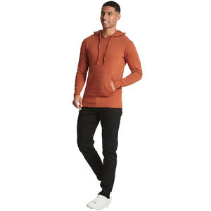 Hooded <b>Jumper</b> Solid Long Sleeve Drop Shoulder Men Winter Bangladesh Eco-Friendly Breathable Spandex/Cotton Oversized Plain Dyed - Product Image 3