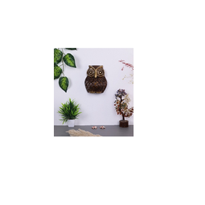 Estatuilla de escultura de búho de latón hecha a mano, pieza de exhibición religiosa pulida de 1,4 kg para el hogar, la Oficina, la decoración de la habitación, colección de regalos - Product Image 1